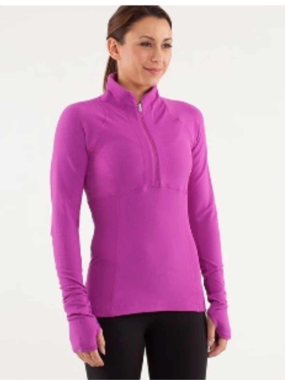 Lululemon Run: Switch Back 1/2 Zip Ultraviolet Reversible Size 10
